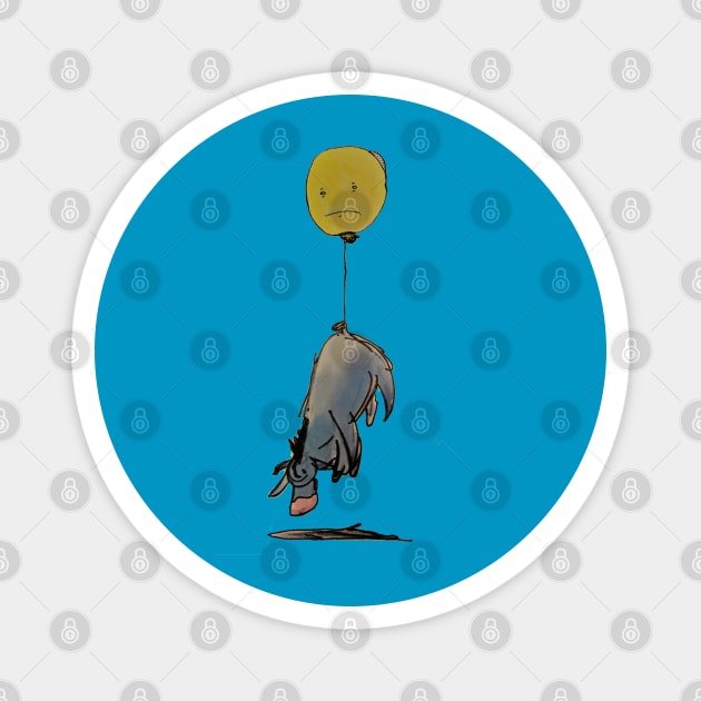 Eeyore's Mood Balloon Winnie The Pooh Design Magnet by TeesForPeeps 